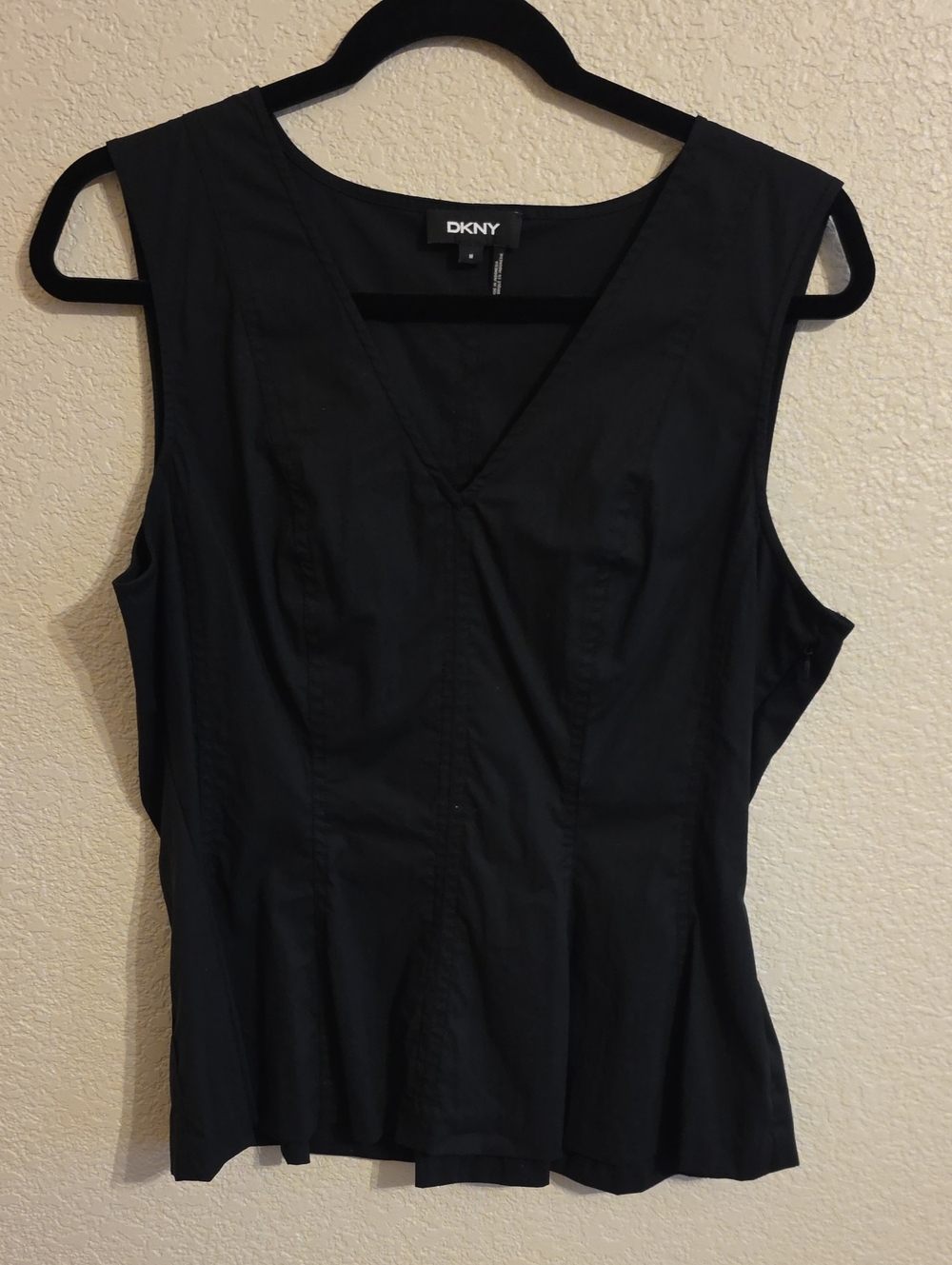 DKNY medium black peplum top